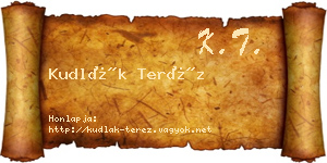 Kudlák Teréz névjegykártya