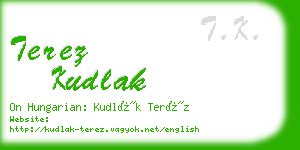 terez kudlak business card